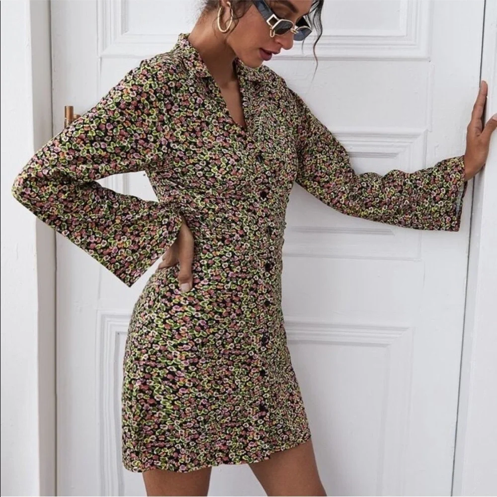 Zara Liberty Floral Printed Mini Dress | Boho Y2K 90s Retro - Picture 3 of 15